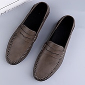 economico Mocassini casual-mocassini da guida color cuoio da uomo: comodi mocassini penny per l'estate, le riunioni all'aperto e gli eventi informali