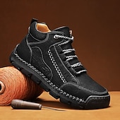 baratos Botas de cano curto-Botas de caminhada masculinas marrons com sola durável – calçados casuais versáteis para atividades ao ar livre, caminhadas e aventuras de fim de semana