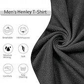 economico Geometrico-Per uomo Vintage Maglia Henley Maglietta Manica Lunga Retrò Vintage Casual Casuale Primavera Autunno Tutte le stagioni Blu Rosso Viola Marrone Verde Henley Maglietta Henley