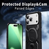 halpa iPhone-kotelot-puhelin Etui Käyttötarkoitus iPhone 17 Air 16 15 14 Pro Max Plus 16e 13 Pro Max Takakuori Tukee langatonta latausta Tukijalka Iskunkestävä Panssari PC