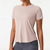 levne Běžecké tričko a tílka-Dámské Jednobarevné Gymnastická košile Koşu Tişörtü Léto Jaro Podzim Síťka Krátký rukáv Oblečení na atletiku Rychleschnoucí Yumuşak Ter Emen Tělocvična Běh Cvičení Černá Světlá růžová Modrá sportovn