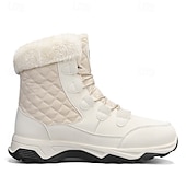 baratos Inverno e botas de neve-Botas de neve masculinas acolchoadas à prova d'água com gola de pele, calçados casuais quentes para caminhada ao ar livre no inverno
