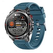 abordables Relojes inteligentes-Reloj inteligente HT37 de 1,46 pulgadas, reloj inteligente militar con Bluetooth, llamadas, GPS integrado, brújula, altímetro barométrico, resistente al agua hasta 3 ATM, reloj inteligente deportivo.