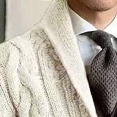 ieftine pulover cardigan pentru bărbați-Bărbați Pulover Rochie Pulover Pulover Cardigan Striat Cablu Tricotat Topuri obișnuite Tricotat Simplu Șal  Guler Vacanță Modă Casual Purtare Zilnică Îmbrăcăminte Primăvară Toamnă Negru Gri Închis M