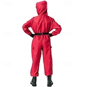 abordables Disfraces de Niños-Guardia Roja Disfraz Mono Horror Disfraz de miedo for Hombre Chico Niños Adulto Víspera de Todos los Santos Carnaval Rendimiento Fiesta