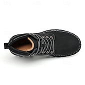 preiswerte Arbeitsschuhe-Outdoor-Arbeitsstiefel für Herren – robuste Schnürstiefeletten mit dicker Sohle zum Wandern, Bauen, für die Arbeit auf dem Bauernhof und für die tägliche Freizeit
