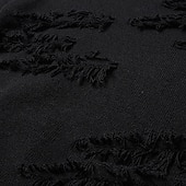 preiswerte Herrenpullover-Herren Pullover Strickpullover Gerippt Stricken Normale Oberteile Gestrickt Zerrissen Einfach Rundhalsausschnitt Mode Basic Urlaub Alltagskleidung Bekleidung Herbst Winter Schwarz Khaki M L XL