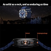 abordables Relojes inteligentes-HD8ultra Reloj inteligente 1.46 pulgada Smartwatch Reloj elegante Bluetooth Monitoreo de temperatura Podómetro Recordatorio de Llamadas Compatible con Android iOS Mujer Hombre Larga espera Llamadas