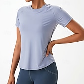 levne Běžecké tričko a tílka-Dámské Jednobarevné Gymnastická košile Koşu Tişörtü Léto Jaro Podzim Síťka Krátký rukáv Oblečení na atletiku Rychleschnoucí Yumuşak Ter Emen Tělocvična Běh Cvičení Černá Světlá růžová Modrá sportovn