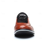 abordables Baskets-Baskets basses marron à lacets et semelle sport pour homme, style streetwear tendance pour le travail, les voyages et les sorties en week-end.