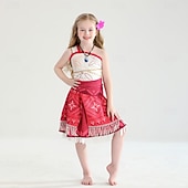 Недорогие Костюмы для девочек-Неделя книги 2026, принцесса Моана, платье Моаны, костюм, тематические костюмы для фильмов и сериалов, косплей по фильмам для девочек, детский карнавал, День защиты детей, Всемирный день книги, вечеринка, день рождения, пляж.