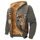 男性用 カモフラージュ しか フリース パーカー ジャケット クラシック 軍隊 クルーネック アウトドア キャンプ ブラック ブラウン ジッパーを閉める 秋 冬 デザイナー お買い得  ハンティングフーディ-男性用 カモフラージュ しか フリース パーカー ジャケット クラシック 軍隊 クルーネック アウトドア キャンプ ブラック ブラウン ジッパーを閉める 秋 冬 デザイナー