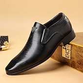 economico Mocassini-mocassini slip-on da uomo in similpelle marrone – scarpe eleganti da lavoro con motivo coccodrillo per occasioni formali e feste serali