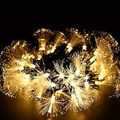 Недорогие Питание от батареек-Оптоволоконный сказочный гирляндный светильник 1,5 м 10 светодиодов/3 м 20 светодиодов на батарейках, светодиодный гирляндный светильник для свадебной спальни, украшения окна дома