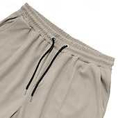 abordables Lâche-Homme Gauffré Pantalons Pantalons Amples Boutons Uni Portable Longueur complète Extérieur Quotidien Camping &amp; Randonnée Vacances Mode Noir Blanche