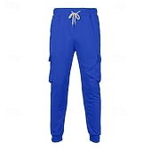 economico Carico-Per uomo Pantaloni da Tuta Cargo Pantaloni da tuta Joggers Pantaloni Coulisse Tasca Elastico in vita Semplice Comodità Quotidiano Sport all'Aperto Moda Casual Rosa Rosso Micro-elastico