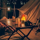abordables Luces de Navidad-Lámpara de fuego artificial, recargable por USB, velas sin llama con llama parpadeante, luz LED de 3 modos para acampar al aire libre, vacaciones, Halloween, Navidad, Acción de Gracias, decoración de