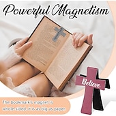 abordables Artículos para el hogar-Marcadores magnéticos con forma de cruz (12, 16 y 24 unidades), ideales para el estudio bíblico, lectores, profesores y estudiantes.