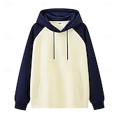 abordables sudaderas basicas hombre-Hombre Sudadera Negro Vino Azul Marino Verde Trébol Azul claro Con Capucha Bloque de color Correa Retazos Bolsillo Deporte Diario Festivos Poliéster Ropa de calle Básico Casual Primavera Otoño Ropa