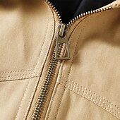 baratos Jaquetas Cargo-Homens Jaqueta Carga Jaqueta casual Férias Diário Respirável Bolsos Outono Inverno Tecido Moda Clássico Lapela Padrão Preto Marron cáqui Casaco