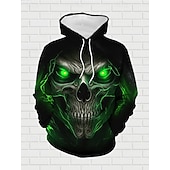 זול חליפות ספורט-חג ליל כל הקדושים גולגולתשלד תלבושות קפוצ&#039;ון אימונית אנימה 3D גרפי עבור לזוג בגדי ריקוד גברים בגדי ריקוד נשים מבוגרים האלווין (ליל כל הקדושים) קרנבל נשף מסכות הדפסת תלת מימד יום יומי\קז&#039;ואל