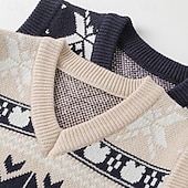 billiga Flickväst-Barn Unisex Västkappa Ytterkläder Färgblock Ärmlös Håller värmen Täcka Utomhus Mode Dagligen Blå Kaki Vår Höst 4 år +