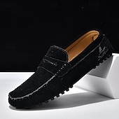 economico Mocassini casual-Per uomo Mocassini &amp; Slip-On Retrò Taglie Forti Camminata Casual Quotidiano PU Confortevole Stivali alti Mocassino Rosso marrone Nero Giallo