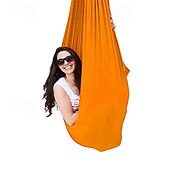 cheap Outdoor Activity-Indoor Therapy Swing for Kids Child and Teens Adjustable Aerial Flying Yoga Hammock Has A Calming Effect On Children Needs
