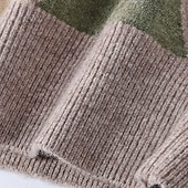 economico maglione pullover da uomo-Per uomo Maglione Maglione a maglia A Coste Maglia Top Regolari Lavorato a maglia Plaid Scollo a V Moda Essenziale Vacanza Abbigliamento quotidiano Abbigliamento Primavera Autunno Blu marino Cachi S