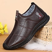 economico Stivali invernali e neve-scarpe invernali slip-on impermeabili da uomo con calda fodera in pelliccia, mocassini leggeri e casual antiscivolo per l&#039;esterno, adatti al freddo