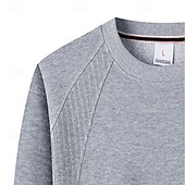 baratos Suéteres básicos-Homens Moletom Moletom com capuz Estacionar Adamascado Preto Roxo Cinzento Gola Redonda Tecido Patchwork Desportos e Ar livre Casual Diário Roupa de rua Legal Roupa de Esporte Primavera &amp; Outono Roupa