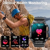 رخيصةأون ساعات ذكية-ساعة ذكية K61 Pro للرجال مزودة بخاصية البلوتوث وشاشة AMOLED مقاس 1.96 بوصة وبوصلة وصوت AI وجهاز مراقبة الصحة وتتبع اللياقة البدنية الرياضي