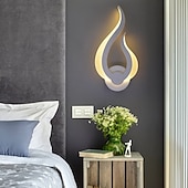 Недорогие наружные настенные светильники-Lightinthebox 1-light 31см светодиодные настенные светильники в форме огня, дизайн, бра, современный минималистский стиль, магазины/кафе, акриловый настенный светильник, универсальный, 10 Вт, IP44