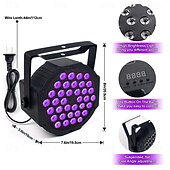 ieftine Proiectoare-36led telecomandă uv para lumină vopsire lumină violet efect lumină scenă lumină ktv bară