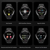 cheap Smartwatch-X28 Smart Watch 1.43 inch Smartwatch Fitness Running Watch Bluetooth Pedometer Call Reminder Activity Tracker Compatible with Android iOS Women Men GPS Long Standby Waterproof IP68 22mm Watch Case