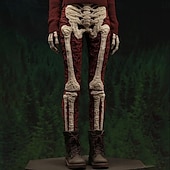 levne Halloween kalhoty-Dámské Legíny prázdniny Vinobraní Módní Plná délka Vysoký pasPantsHalloween Grafika Lebky předvečer Všech svatých Potisk Yumuşak Prodyšné Elastické Formální Dovolená ulice Tmavě šedá Fialov