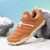 abordables Botas de invierno y nieve-Botas de nieve cálidas de invierno sin cordones para hombre con suela antideslizante, diseño acolchado informal para caminar al aire libre, viajar en climas fríos y uso diario.