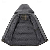 economico Gilet Puffer da Uomo-Per uomo Gilet imbottito Gilet Vacanza Quotidiano Data Moda Casual Autunno Inverno Tasca Poliestere Caldo Confortevole Plaid Cerniera Con Cappuccio Vestibilità regolare Rosso Verde Verde militare