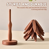 abordables Décoration de Table et de Salle à Manger-ensemble de dessous de plat en bois naturel, 3/4/5 dessous de plat en bois &amp;1 support comme un sapin de Noël, dessous de plat de cuisine pliable naturel pour casseroles, poêles, bols &amp;théières
