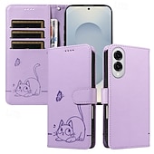 levne Ostatní pouzdra-telefon Carcasă Pro Google Pixel 10 Pro XL Pixel 9 Pro XL Pixel 8 Pro Pixel 7 Pro Pouzdro na peněženku Ochrana celého těla s Lanyardem Nárazuvzdorné Kočka Retro PU kůže