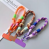 preiswerte Telefon-Lanyards &amp;amp; Handgelenkbänder-Handy Hülle Handyhüllen Für Kordeln Universal Mit Handgelenkschlaufe Farbverläufe Geometrisches Muster Polyester