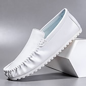 preiswerte Sneaker für Herren-Rote Slipper aus Kunstleder für Herren – leichte Freizeitschuhe für den Alltag und auf Reisen