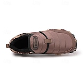abordables Botas de invierno y nieve-Botas de nieve cálidas de invierno sin cordones para hombre con suela antideslizante, diseño acolchado informal para caminar al aire libre, viajar en climas fríos y uso diario.