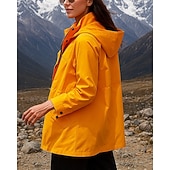 preiswerte Wasserdichte Jacken-Damen Outdoorjacke Wanderjacke Regenmantel Außen Wasserdicht Winddicht Leicht Wanderoutfits Wanderbekleidung Frühling Herbst Jacke Jagd Klettern Camping / Wandern / Höhlenforschung Einfarbig Schwarz