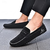 economico Mocassini casual-Per uomo Mocassini &amp; Slip-On Retrò Taglie Forti Camminata Casual Quotidiano PU Confortevole Stivali alti Mocassino Rosso marrone Nero Giallo