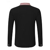 preiswerte Herrenhemd zum Knöpfen-Herren Hemd Sommerhemd Freizeithemd Strandhemd Knopfhemd Schwarz Weiß Marineblau Kaki Leicht Blau Langarm Argyle Revers Urlaub Hawaiianisch Patchwork Bekleidung Leinen Mode Lässig Bequem