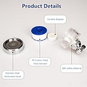 ieftine Gadgeturi de Baie-bucătărie universală rotativă la 360 de grade &amp;Purificator de apă pentru robinet de baie - Pachet de 2 robinete cu filtru de apă pentru chiuvetă cu 6 cartușe de filtrare - elimină clorul, fluorul și