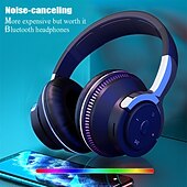 billiga Hörlurar för på och över örat-Bluetooth-hörlurar trådlösa hörlurar med mikrofon USB-adapter headset brusreducerande stereo vikbar bas för TV-hörlurar