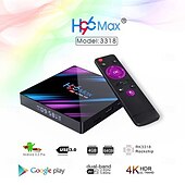 baratos Boxes de TV-Android 9.0 h96 máx. Bluetooth 4.0 4K RK3318 2 GB 16 GB
