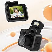 זול מצלמות פעולה-מצלמה דיגיטלית מיני רטרו HD 1080p לסטודנטים עם מחזיק מפתחות נייד, פלאש ותא סוללה נייד להקלטת תמונות ווידאו.